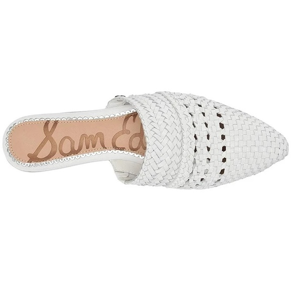 Sam Edelman Natalya White Woven Mules - Picture 2 of 7